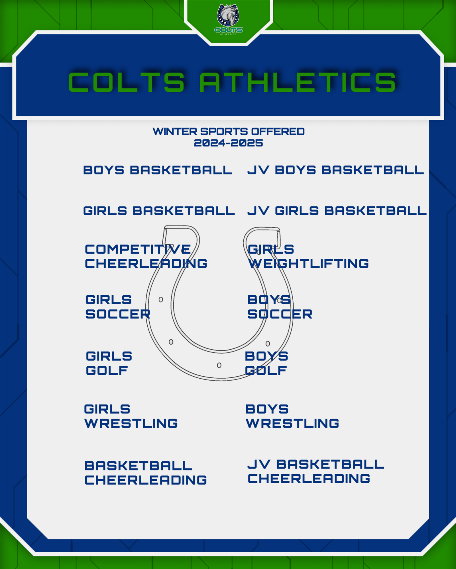 Colts Athletics Winter Sports 24-25